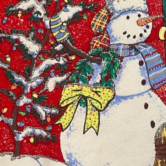 Vintage Nutcracker Snowman Red Holiday Ugly Christmas 1980s Sweatshirt - Picture 3 of 4